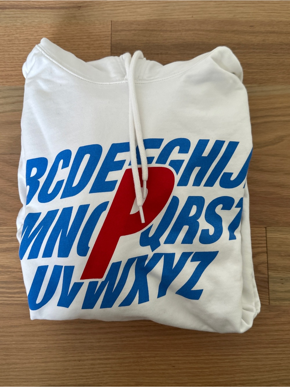 PALACE White Alphabet Hoodie Streetwear
